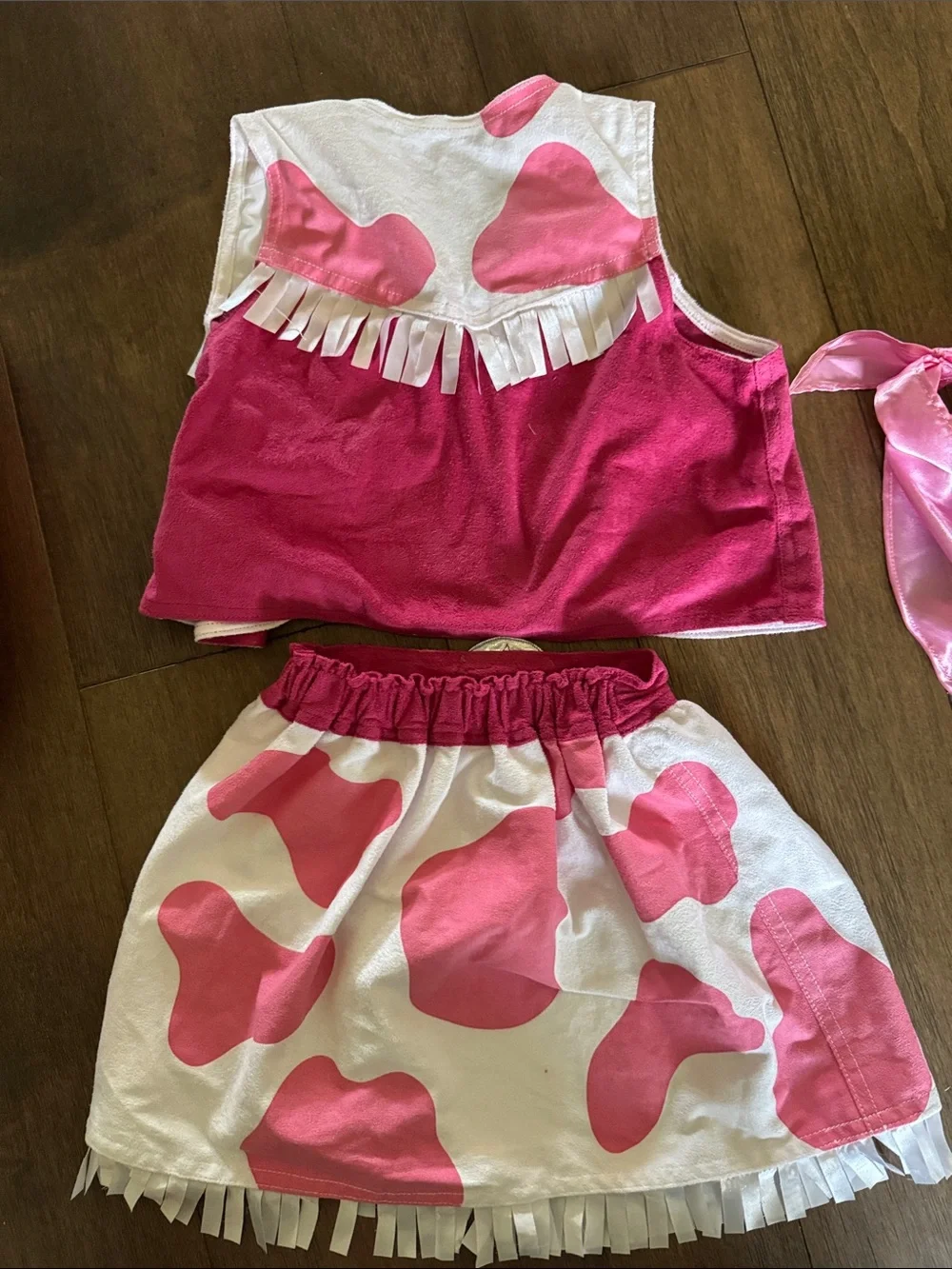 Pink Cowgirl Costume Set for Kids - Pink & White